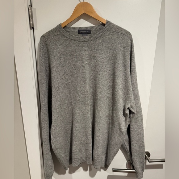 Eddie Bauer 100% Cashmere Sweater in Gray XXL Tall - Picture 5 of 7